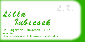 lilla kubicsek business card